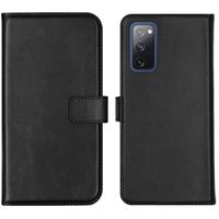 Selencia Étui portefeuille en cuir véritable Samsung Galaxy S20 FE - Noir
