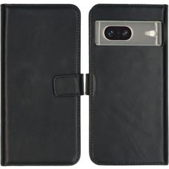 Selencia Étui portefeuille en cuir véritable Google Pixel 7 - Noir