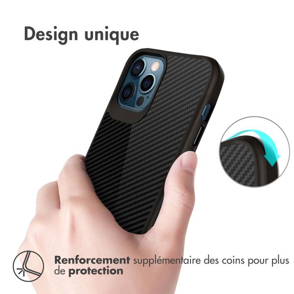 imoshion Rugged Hybrid Carbon Case Apple iPhone 12 (Pro) - Noir