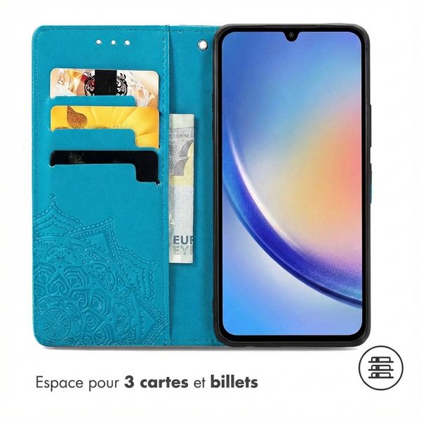 imoshion Etui de télephone Mandala Samsung Galaxy A35 - Turquoise