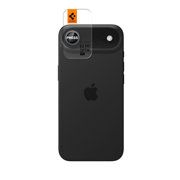 Spigen Optik Pro EZ Fit Lens Protector - Protection d'objectif de caméra (lot de 2) Apple iPhone Air - Crystal Gray