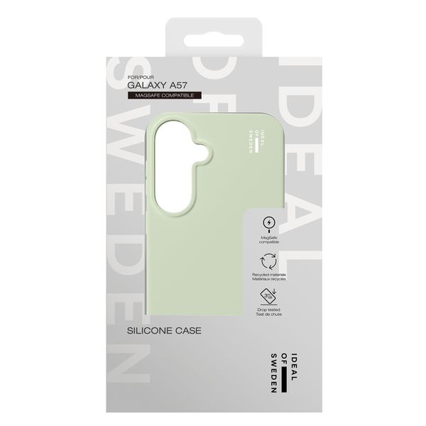 iDeal of Sweden Coque en silicone avec MagSafe Samsung Galaxy A57 (5G) - Sage Green