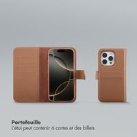 Selencia Étui portefeuille amovible Olyn avec MagSafe Apple iPhone 16 Pro - Marron
