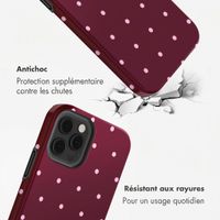 Selencia Coque arrière Vivid Apple iPhone 12 (Pro) - Happy Dots Burgundy