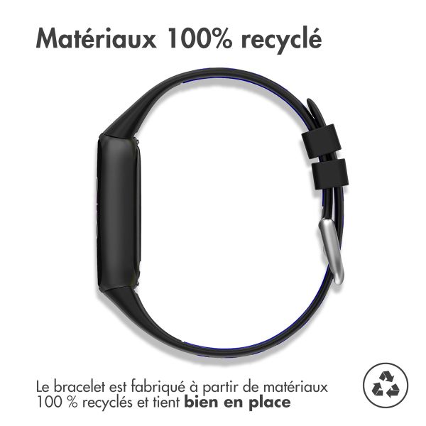 imoshion Bracelet sport silicone Fitbit Luxe - Black & Blue