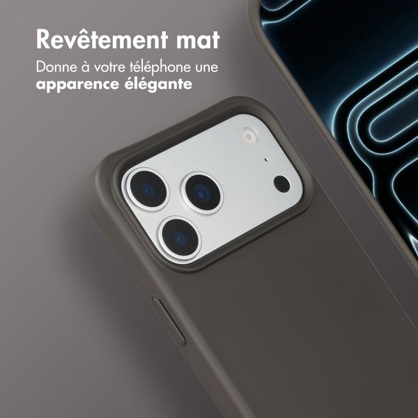 imoshion Coque arrière Color avec cordon amovible et MagSafe Apple iPhone 17 Pro - Black Coffee