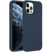 Accezz Coque Liquid Silicone Apple iPhone 12 Pro Max - Bleu foncé