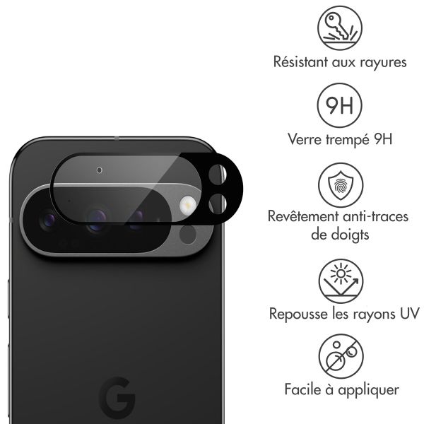 imoshion Protection Caméra en verre trempé 2 Pack pour Google Pixel 9 Pro - Noir