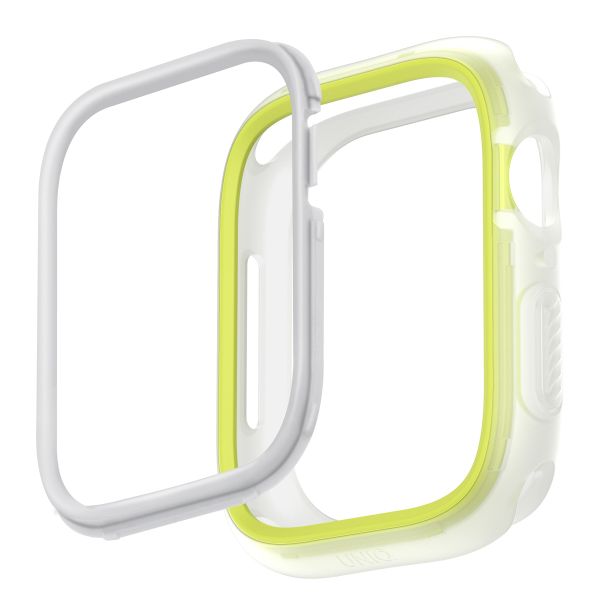Uniq Coque Moduo avec lunette Apple Watch - 44 / 45 mm - Frost (Lime/White)