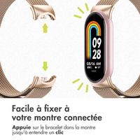 imoshion Bracelet magnétique milanais Xiaomi Smart Band 8 / 9 - Rose Doré