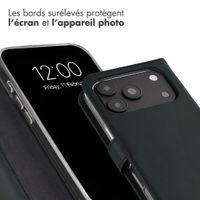 Selencia Étui portefeuille en cuir véritable Apple iPhone 18 Pro / 17 Pro - Vert