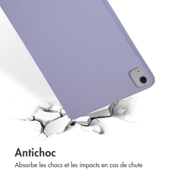 Accezz Coque Liquid Silicone avec porte-stylet Apple iPad Air 13 pouces (2026) M4 / (2025) M3 / (2024) M2 - Lila