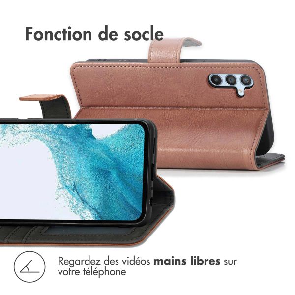 imoshion Étui de télephone portefeuille de luxe Samsung Galaxy A54 (5G) - Marron