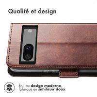 imoshion Étui de télephone portefeuille de luxe Google Pixel 7a - Marron foncé