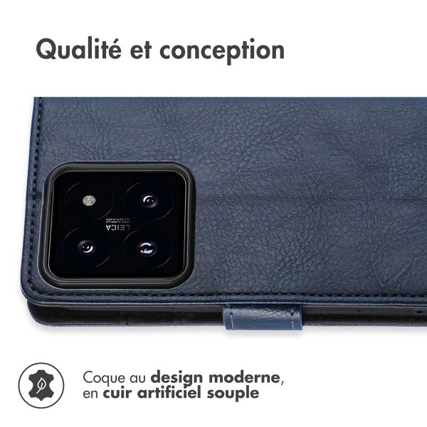 imoshion Étui de télephone portefeuille de luxe Xiaomi 14 - Bleu foncé