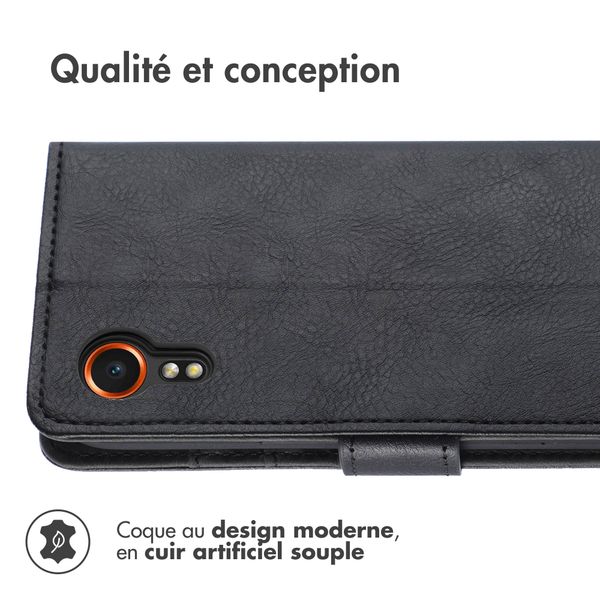 imoshion Étui de télephone portefeuille de luxe Samsung Galaxy Xcover 7 - Noir