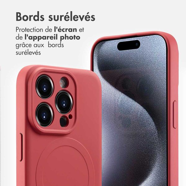 imoshion Coque Couleur avec MagSafe Apple iPhone 15 Pro - Dusty Rose