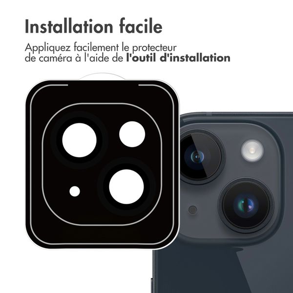 imoshion ﻿Lot de 2 protections d'objectif de caméra Apple iPhone 14 / 14 Plus - Noir
