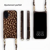 Selencia Nova coque arrière en cuir véritable avec porte-cartes Apple iPhone 17 - Fawn Chic