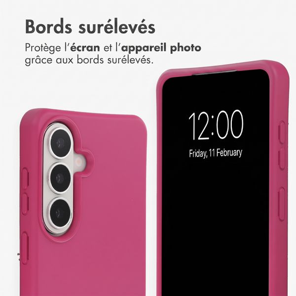 imoshion Coque arrière Color avec cordon amovible et MagSafe Samsung Galaxy S26 - Raspberry