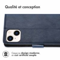 imoshion Étui de télephone portefeuille de luxe Apple iPhone 14 / 13 - Bleu foncé