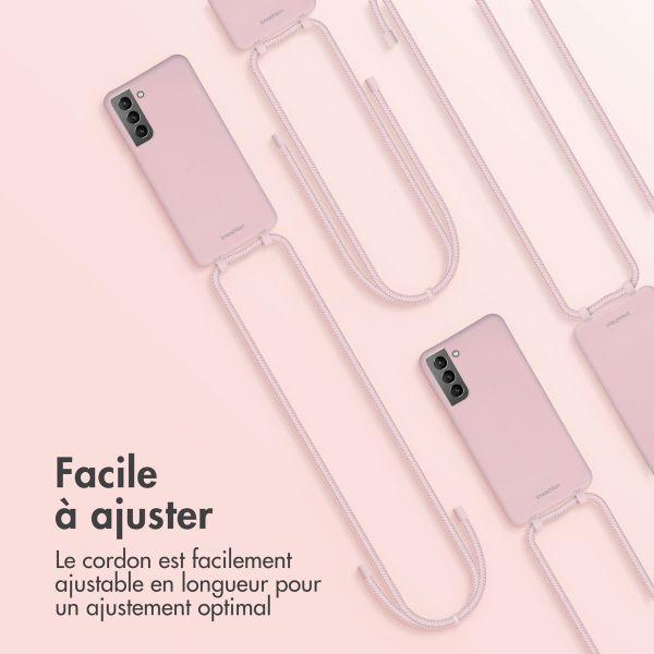 imoshion Coque de couleur avec cordon amovible Samsung Galaxy S21 - Rose