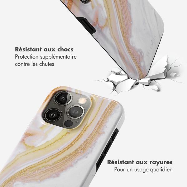 Selencia Coque arrière Vivid Apple iPhone 15 Pro - Chic Marble Gold