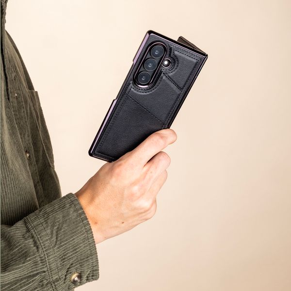 imoshion Étui arrière MagSafe en cuir synthétique avec porte-cartes Samsung Galaxy Z Fold 8 Ultra - Noir