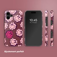 Selencia Coque arrière Vivid avec MagSafe Apple iPhone 16 - Wavy Smiley Pink