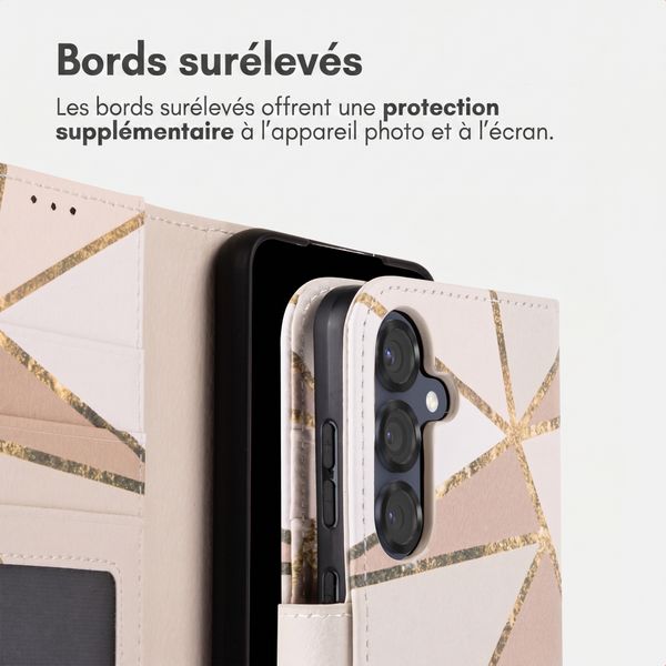 imoshion Étui de télephone portefeuille Design Samsung Galaxy S25 - Beige Graphic