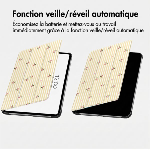 imoshion Coque tablette Design Trifold Apple iPad Air 11 pouces (2026) M4 / (2025) M3 / (2024) M2 / Air 5 (2022) / Air 4 (2020) - Garden Stripes