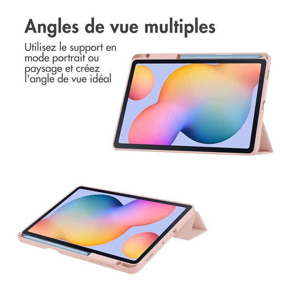 imoshion Coque tablette rigide Trifold Samsung Galaxy Tab S6 Lite (2020/2022/2024)  - Rose