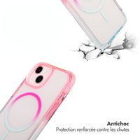 Selencia Coque arrière MagSafe Gradient Apple iPhone 13 - Rose / Bleu