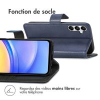 imoshion Étui de télephone portefeuille de luxe Samsung Galaxy A15 (5G/4G) - Bleu foncé
