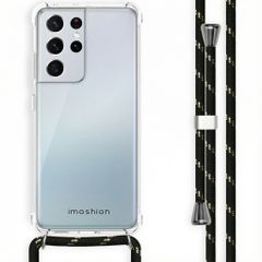 imoshion Coque arrière transparente avec cordon Samsung Galaxy S21 Ultra - Noir & Doré