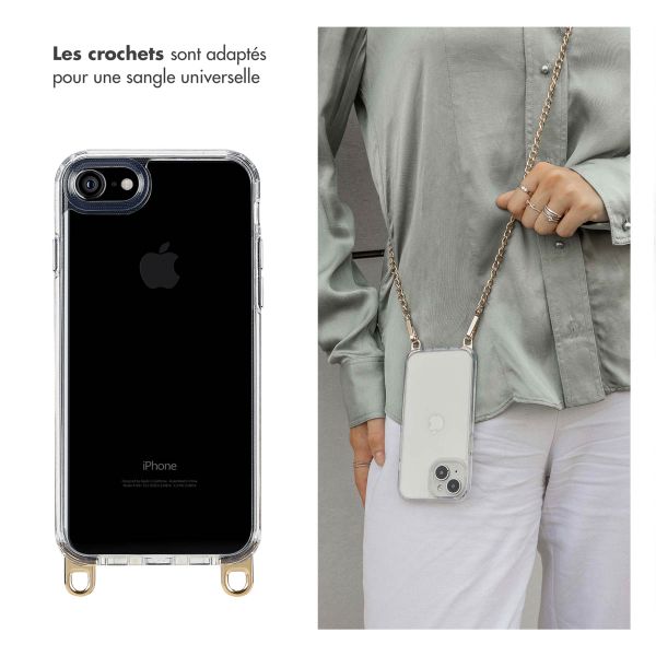 Selencia Coque arrière avec crochets amovibles Apple iPhone SE (2022 / 2020) / 8 / 7 - Transparent