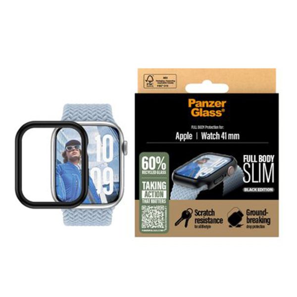PanzerGlass Coque Full Body slim Apple Watch 7 / 8 / 9 - 41 mm - Noir