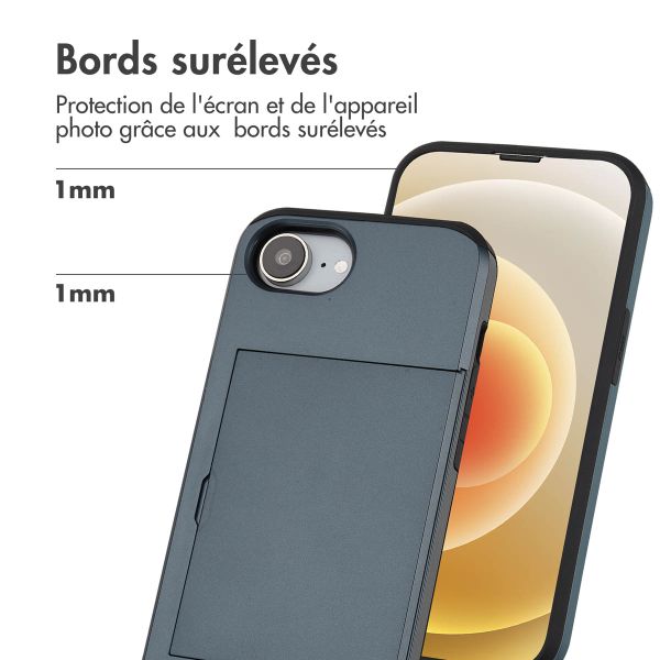 imoshion Coque arrière avec porte-cartes Apple iPhone 17e / 16e - Bleu foncé