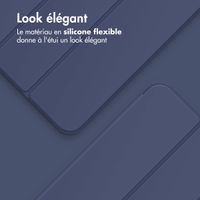 Accezz Coque tablette portefeuille Smart Silicone Apple iPad 11 (2025) 11 pouces A16 / iPad 10 (2022) 10.9 pouces - Bleu foncé