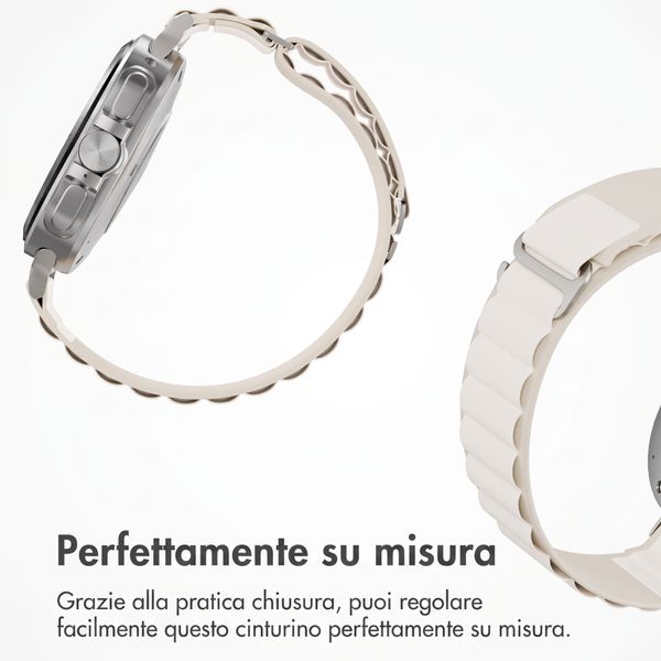 Accezz Bracelet en nylon Alpine Samsung Galaxy Watch Ultra 2 (2026) / Ultra (2024/2025) - Lumière stellaire