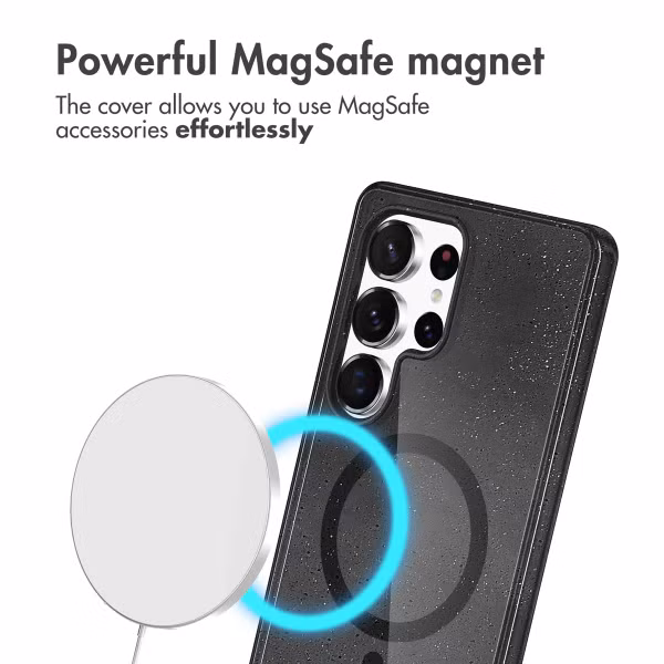 imoshion Coque Pailletée avec MagSafe Samsung Galaxy S24 Ultra - Glitter Noir
