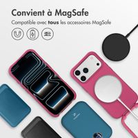 imoshion Coque arrière Color avec cordon amovible et MagSafe Apple iPhone 17 Pro - Raspberry