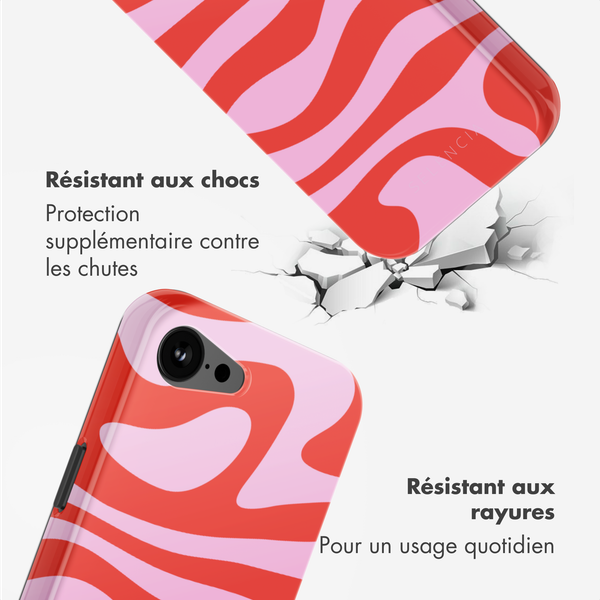 Selencia Coque arrière Vivid avec MagSafe Apple iPhone 17e / 16e - Dream Swirl Pink