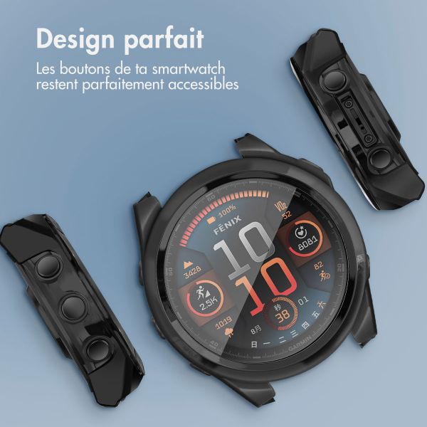 imoshion Coque rigide à couverture complète Garmin Fenix 8 - 43 mm - Noir