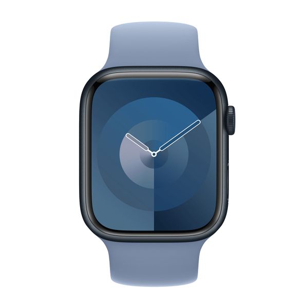Apple Bracelet Boucle unique en Silicone Apple Watch | 44/45/46/49 mm - Taille 1 - Winter Blue