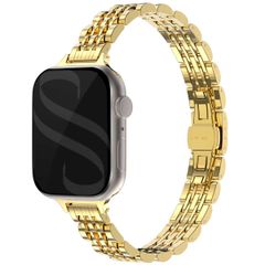 Selencia Bracelet en acier slim style Jubilee Apple Watch | 38/40/41/42 mm - Doré