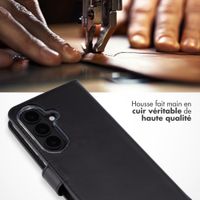 Selencia Étui portefeuille en cuir véritable Samsung Galaxy S26 - Noir