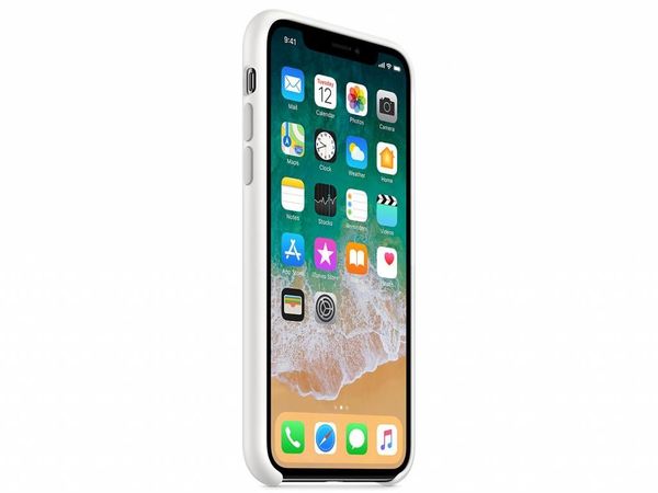 Apple Coque en silicone Apple iPhone X - White