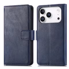 imoshion Étui de télephone portefeuille de luxe Apple iPhone 18 Pro Max / 17 Pro Max - Bleu foncé