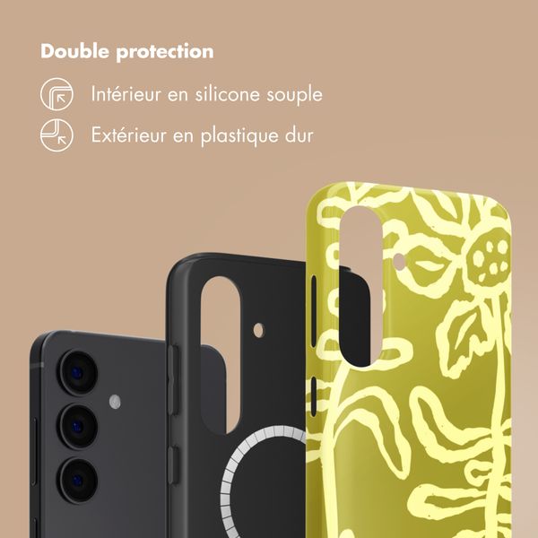 Selencia Coque arrière Vivid avec MagSafe Samsung Galaxy S24 - Chalky Bloom